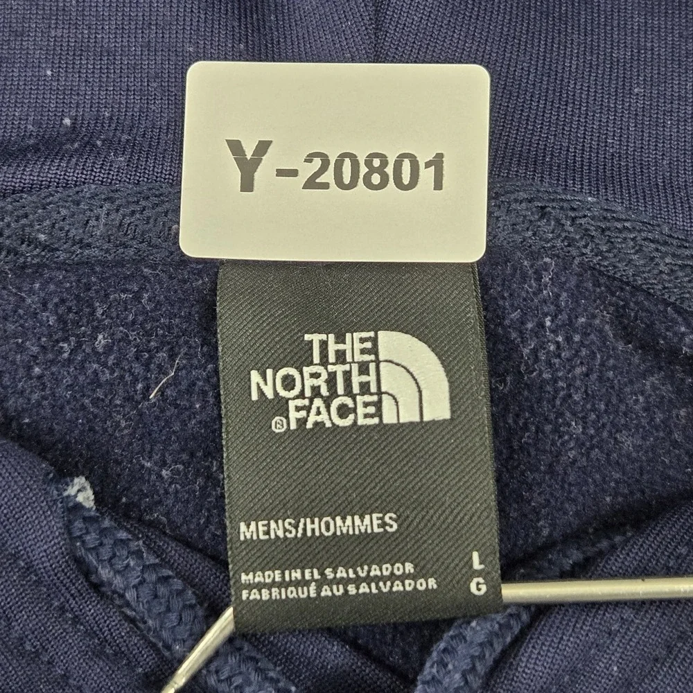 The‎ North Face Men Hoodie L Blue Fleece Pullover Gorpcore Logo Long Sleeve